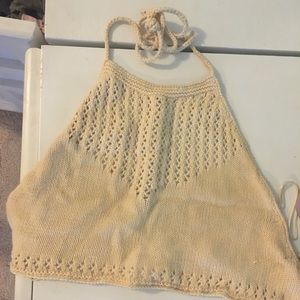Crochet halter crop top
